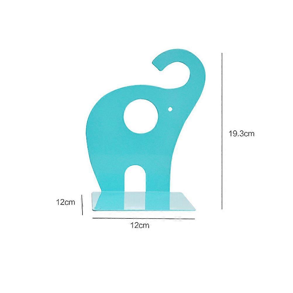 Cool Bookend Elephant Metal Bookends for Home 3Pairs Blue