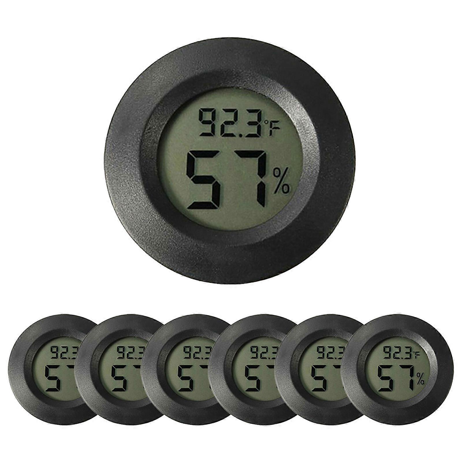 21 Pcs Mini Digital Humidity And Temperature Meter For Reptile Accessories In Black Durable Plastic