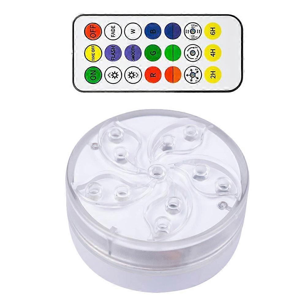 Waterproof Submarine Light 4Pcs Remote Control White Large Knob Lighting For Fish Tanks And Pools