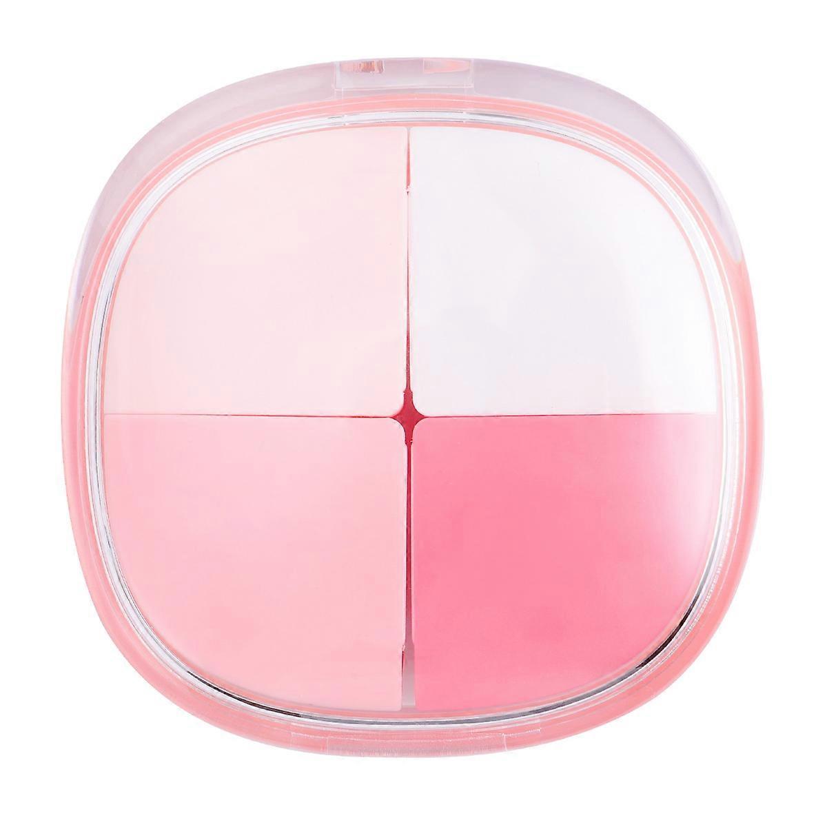 2Pcs Pink Plastic Pill Box for Storage Use Portable Mini Creative Medicine Case