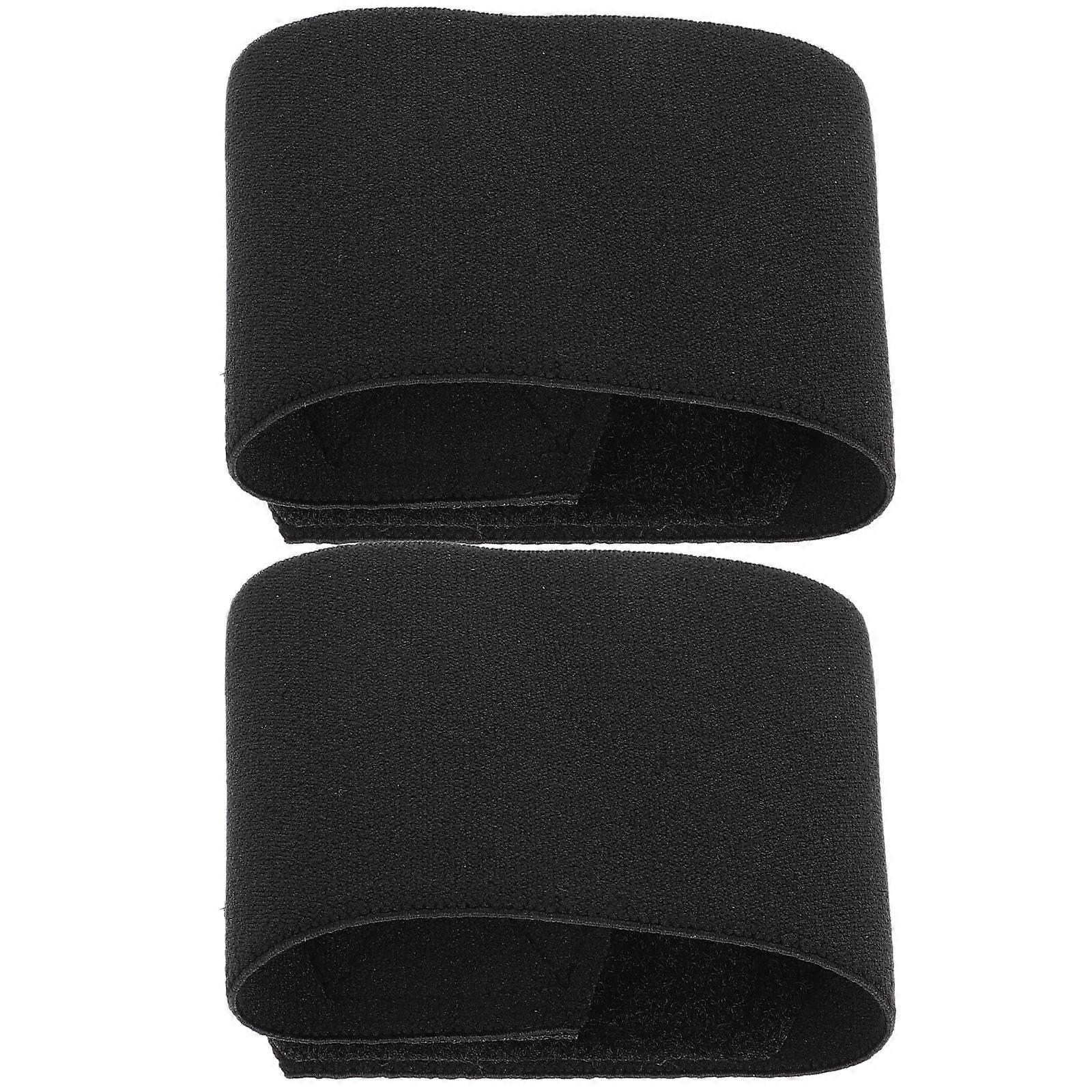 Breathable Shin Guard Straps For Soccer Training Suitable For Athletes In Black Rubber Material With 4 Pairs