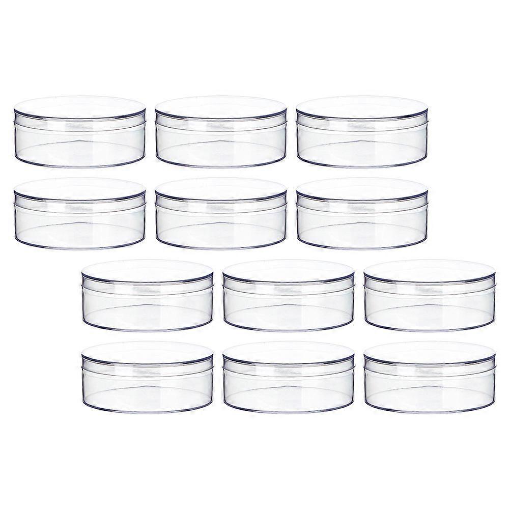 Transparent Round Candy Box for Party 48Pcs Clear Storage Boxes with Lid