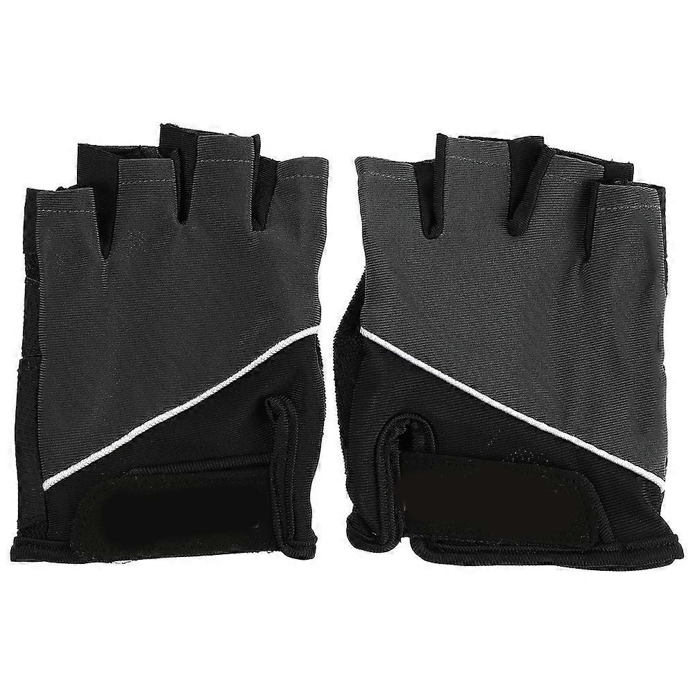 Anti-Skid Breathable Cycling Gloves for Sport 1Pair Half Finger Black