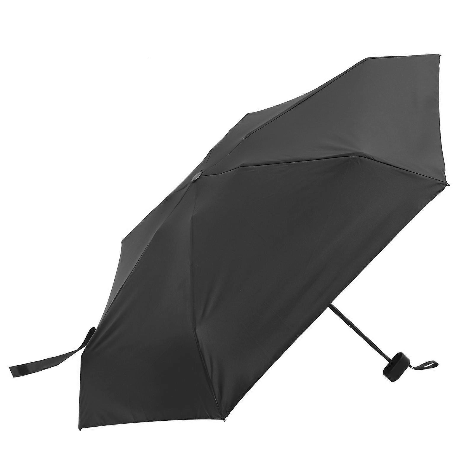 Foldable Umbrella Folding Umbrella for Uv Protection 5Pcs Black Bundle