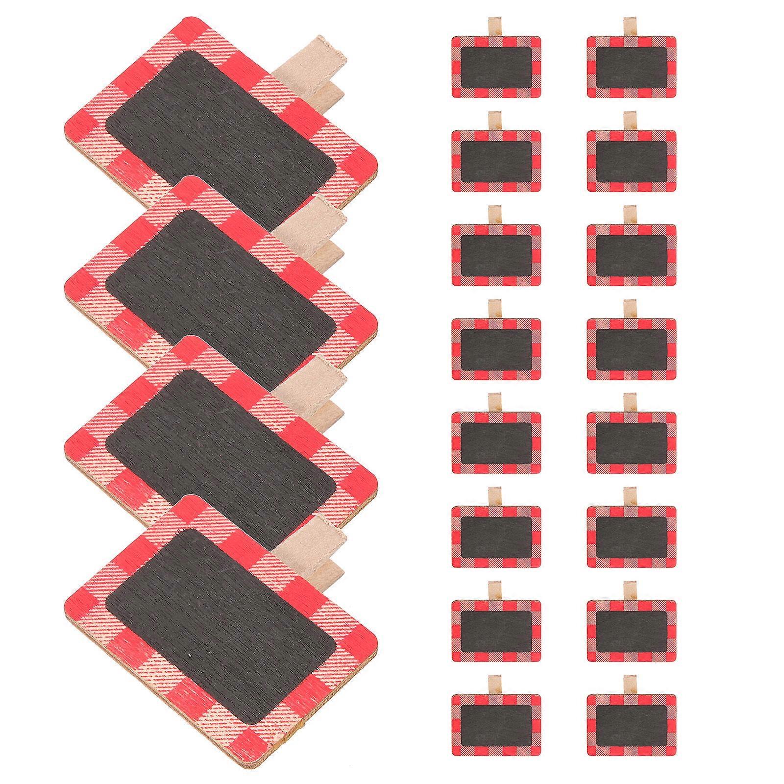 Wooden Blackboard Clips Clipping Bills Home Use Rectangular Shape Material 60 Pcs