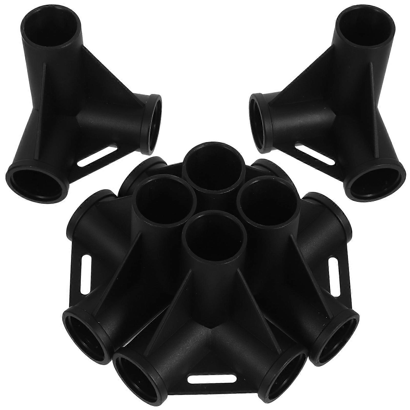 Tent Support Joint 12 Pcs Versatile Connection Designed For Easy Assembly Durable Black Connectors For Dog And Cat Beds