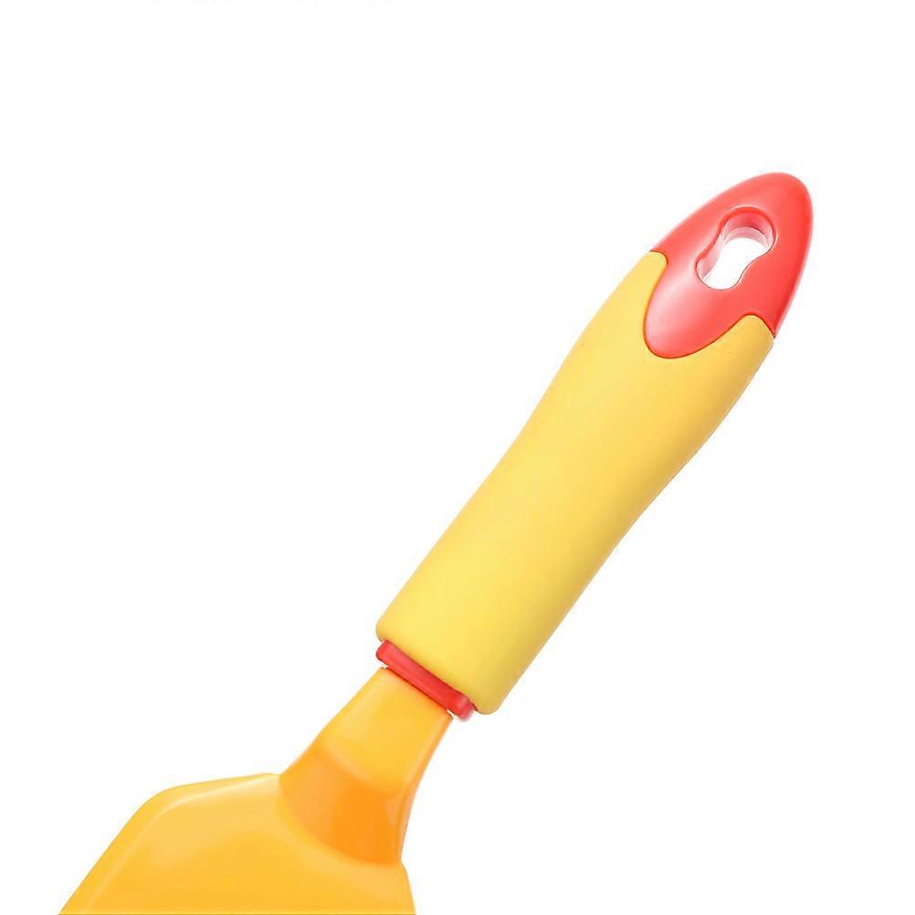 Serrated Edge Cake Spatula 2Pcs Yellow Kitchen Utensil Designed For Effortless Cake Cutting