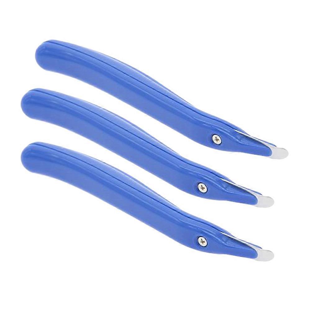 Hand Puller Staple Remover To Handle Lightweight And Safe For Office Use Blue 3Pcs