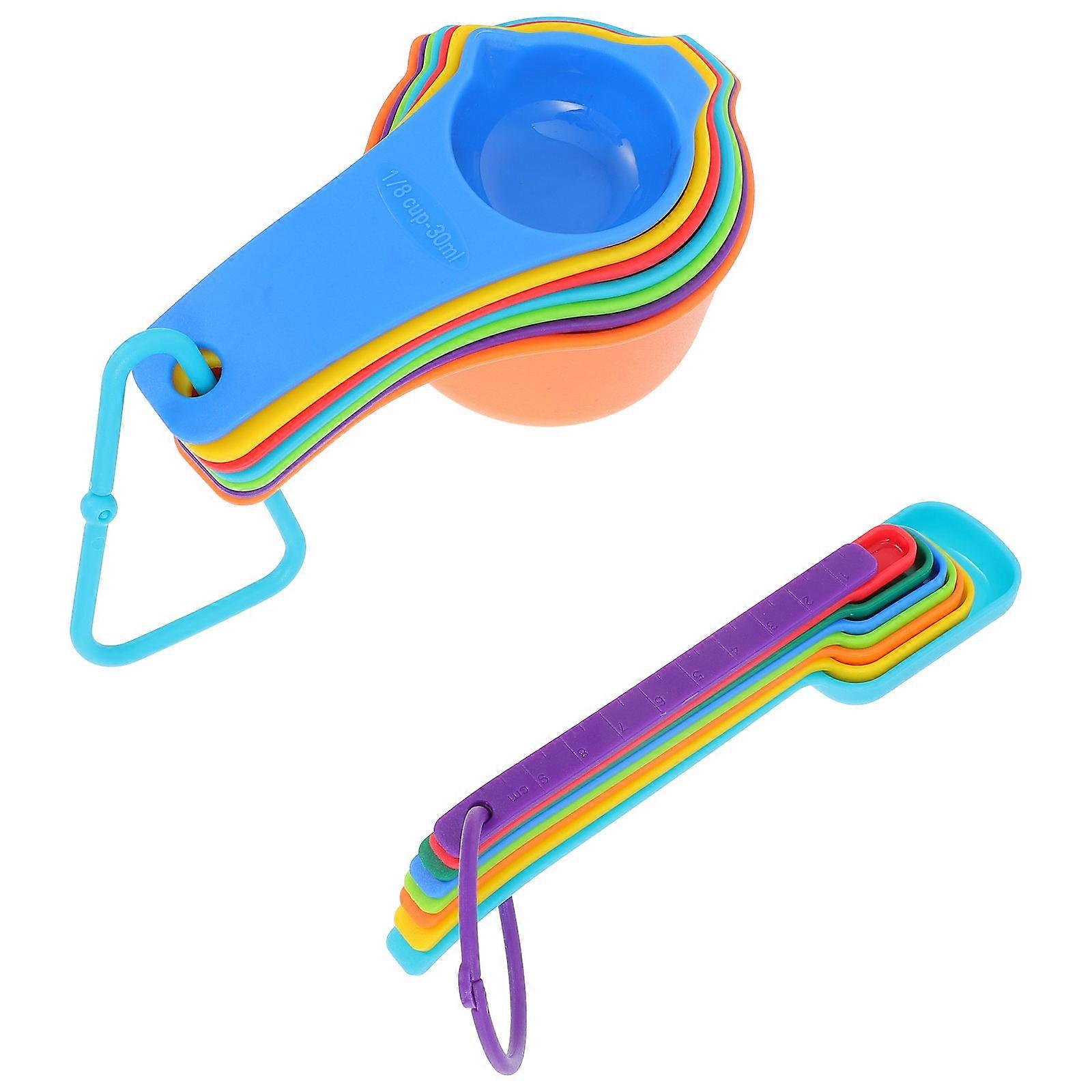 Home Kitchen Measuring Cups Plastic Set for Cooking with 3Sets of Spoons