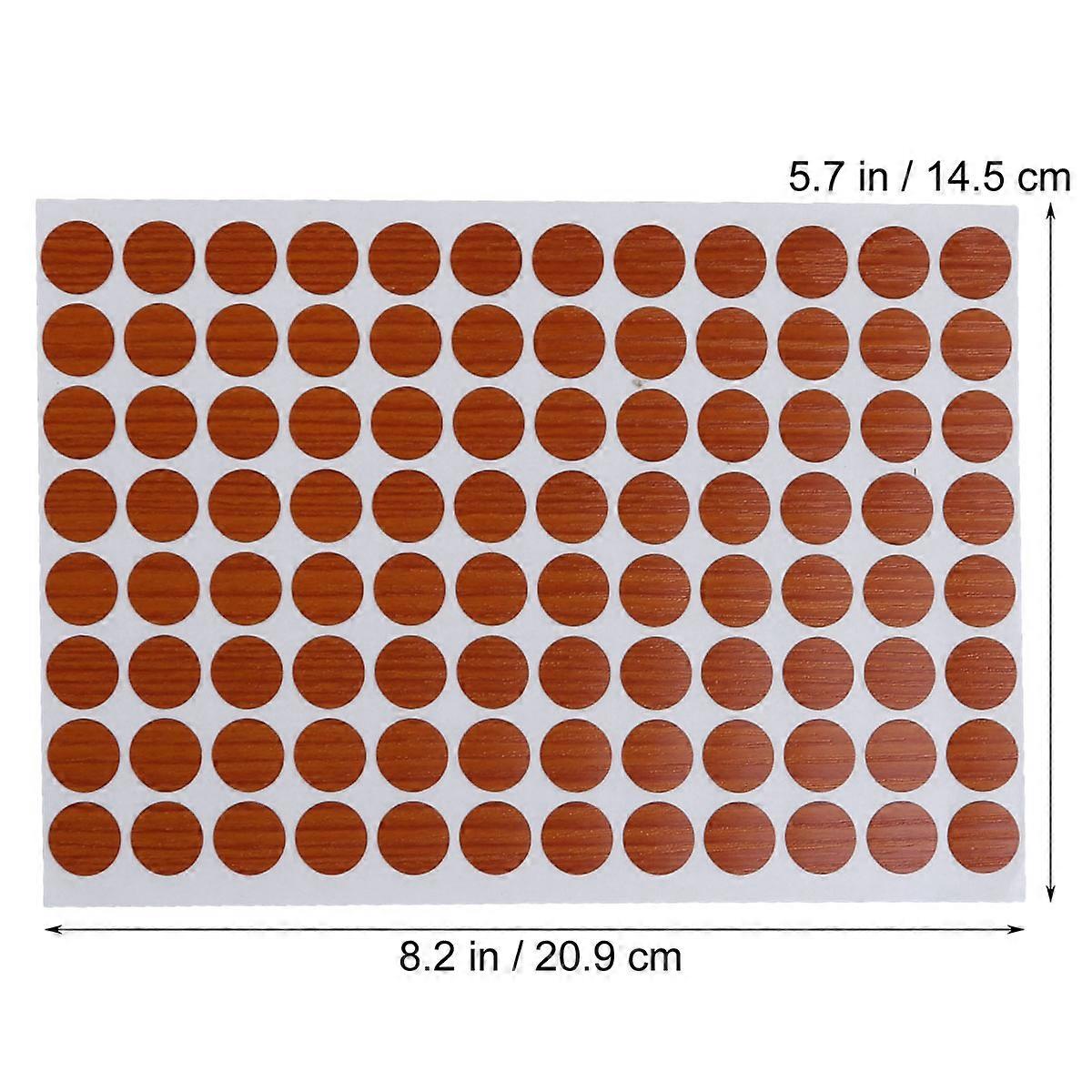 מדבקת בורג עמידה במים מדבקות דקורטיביות PVC עגולות משטחי עץ לשיפוץ בית שיפוצניק 96 יחידות/גיליון