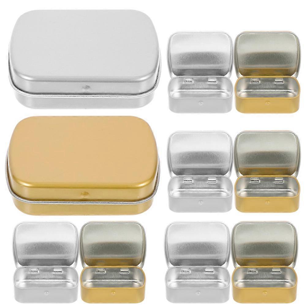 Assorted Color Small Tin Box Rectangular Organizer for Storage Use 20Pcs