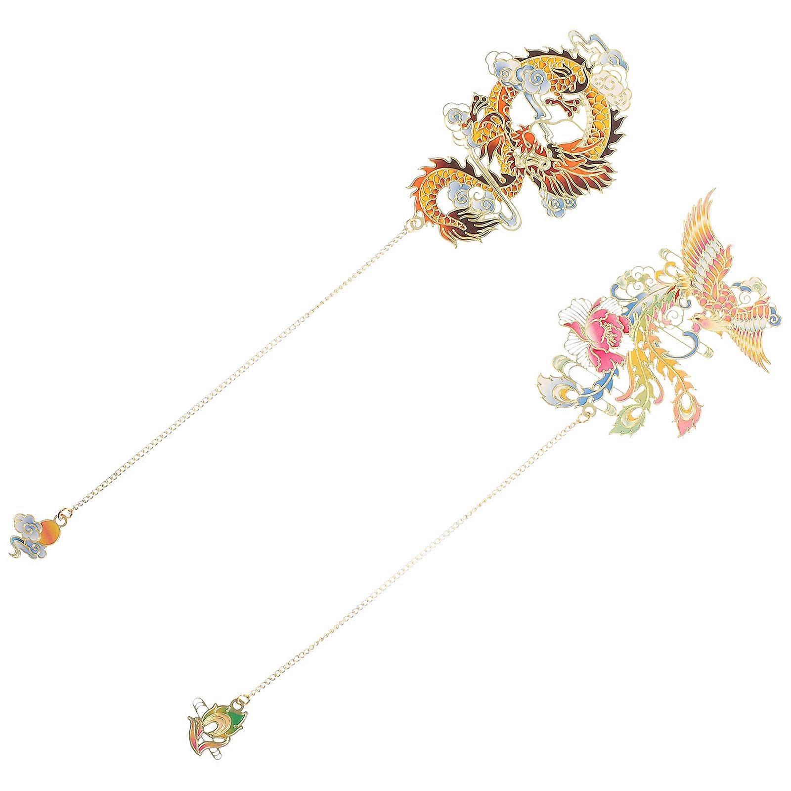 Chinese Myths Metal Bookmarks for Reading 4Pcs Stylish Bookmarks