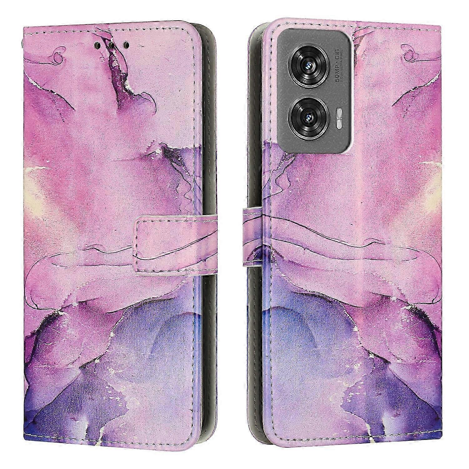 Painted Marble Pattern Leather Phone Case 2025