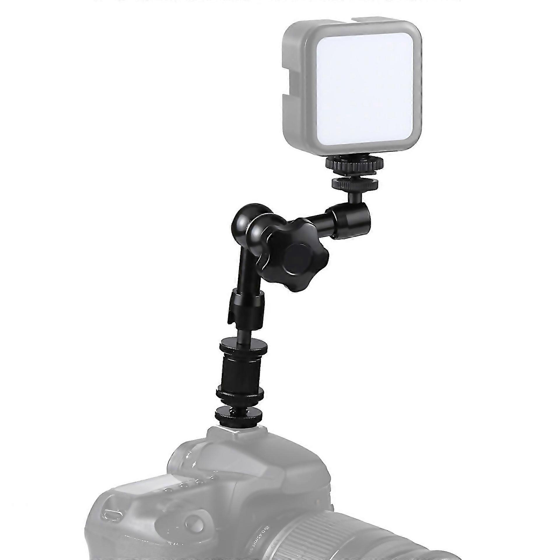 For New 7 Inch Articulating Magic Arm For Dslr Camera Flashlight Led Light Lcd Monitorblack