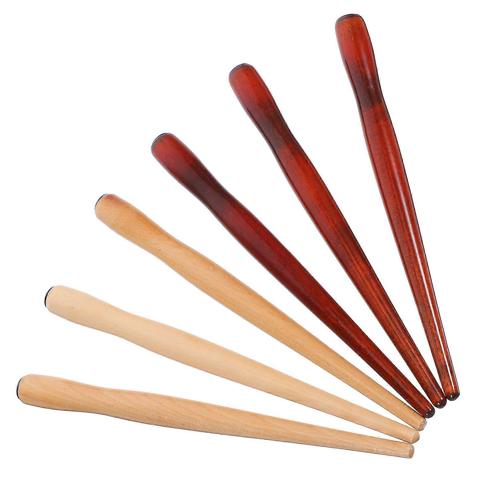 Assorted Color Dip Pen Holder Wooden Set for Calligraphy Drawing 6Pcs