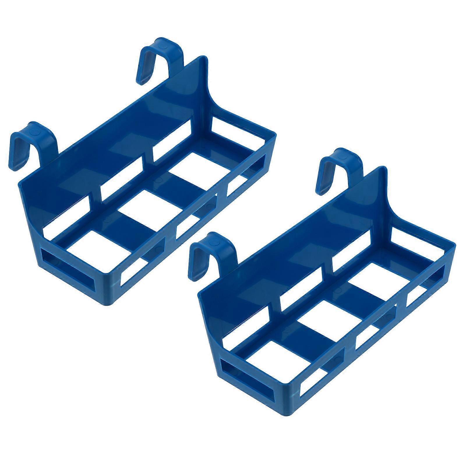 Flower Soil Holder Plastic Rack for Hanging 4Pcs Blue Storage Use
