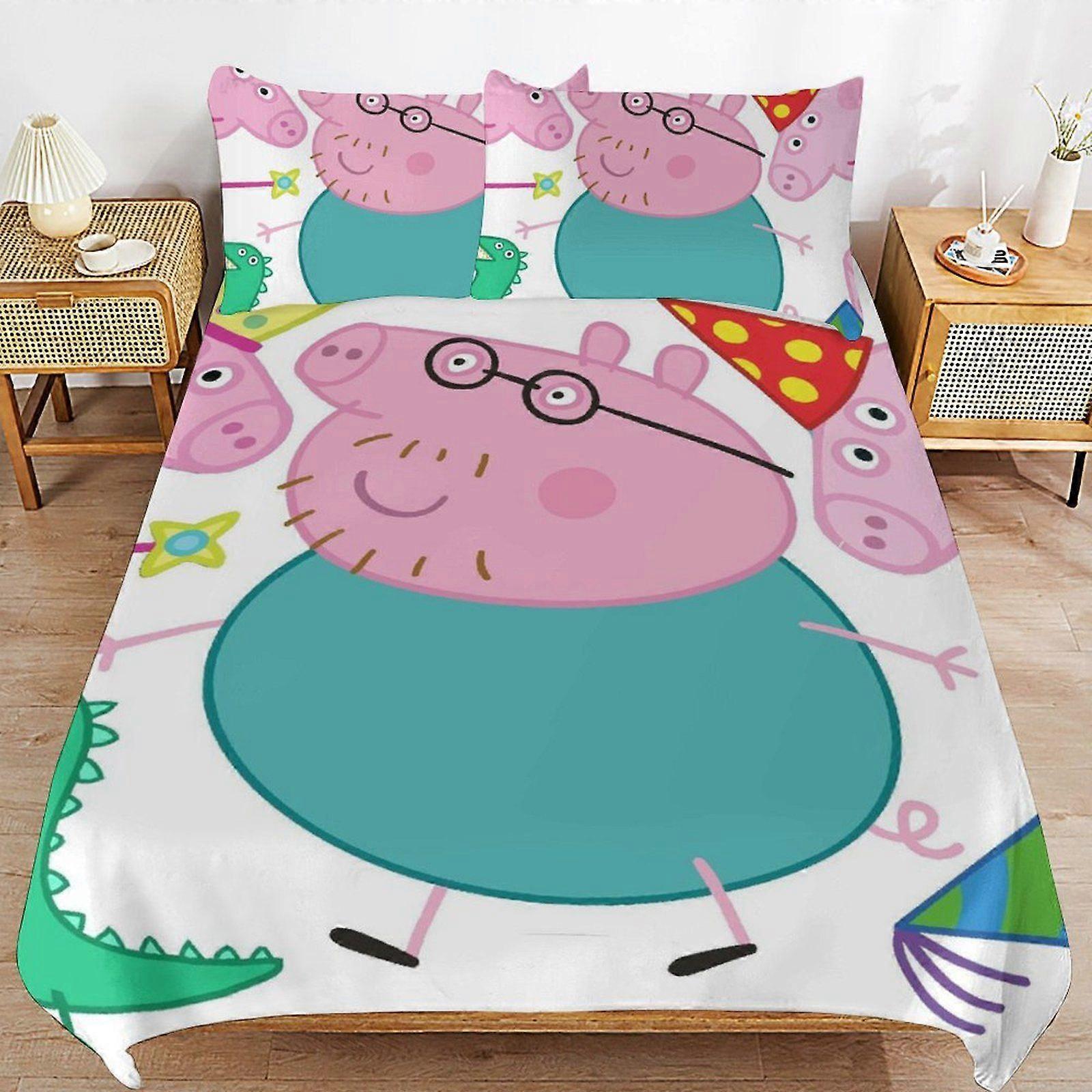 A611 Peppa Pigs Big Adventure Machine Washable Easy Zip Soft Bedding Support Consistent Layer Duvet Cover Sets Choice N611