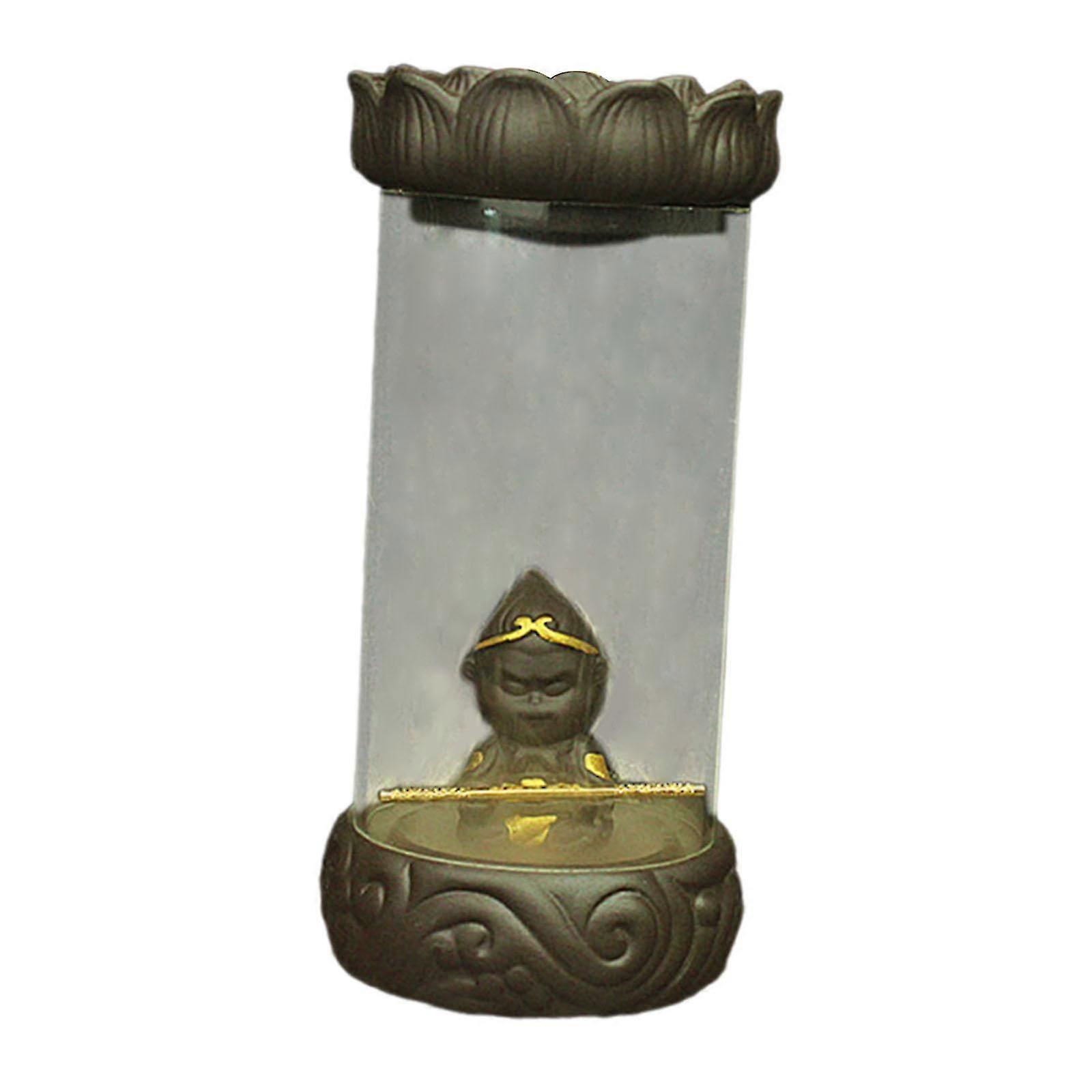 Backflow Incense Burner Yoga Statue for Tabletop Indoor Tea Room