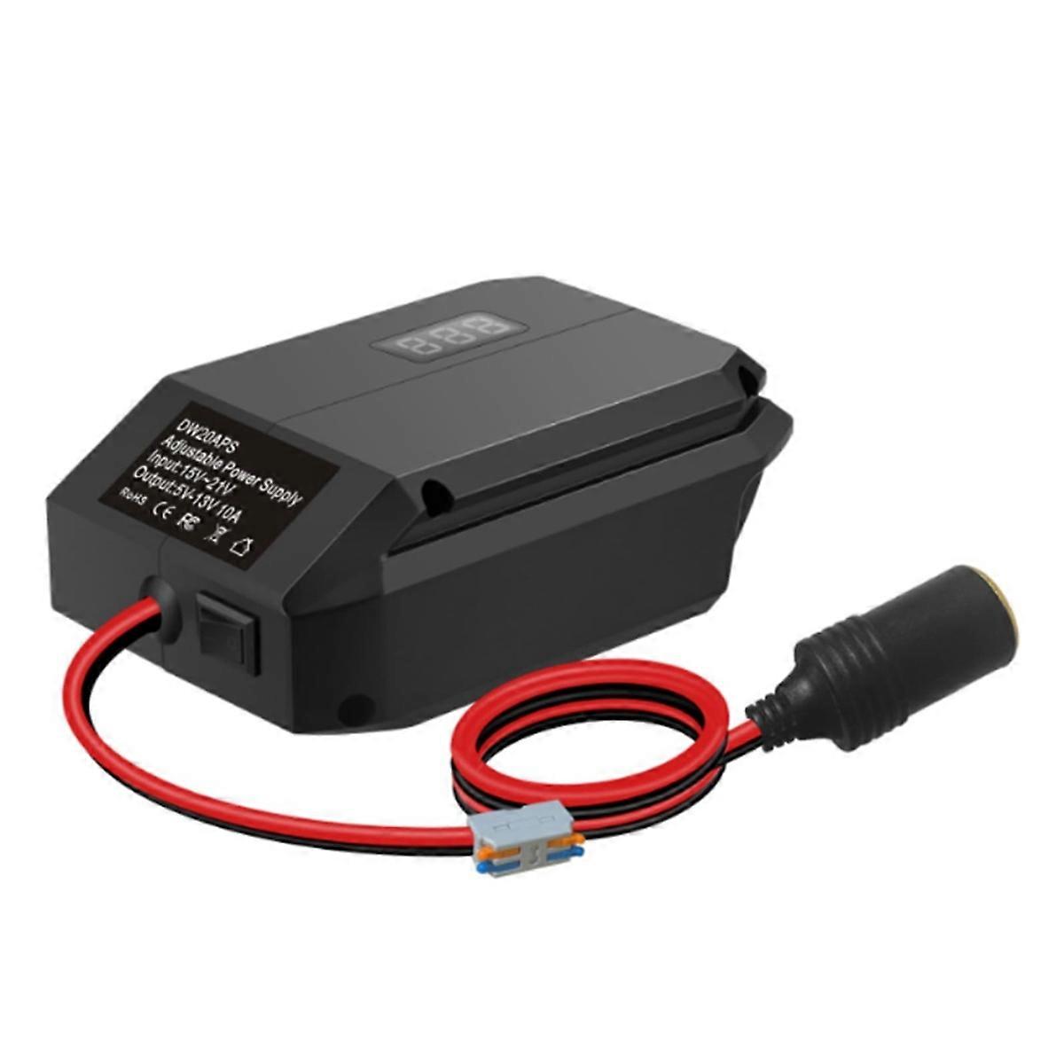 Step Down Converter for Dewalt 18V/20V To12V Power Wheels Battery Adapter Cigarette Lighter Adapter,