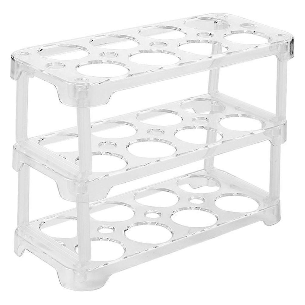 Refrigerator Egg Storage Box for Fresh Keeping 3Pcs White Stackable