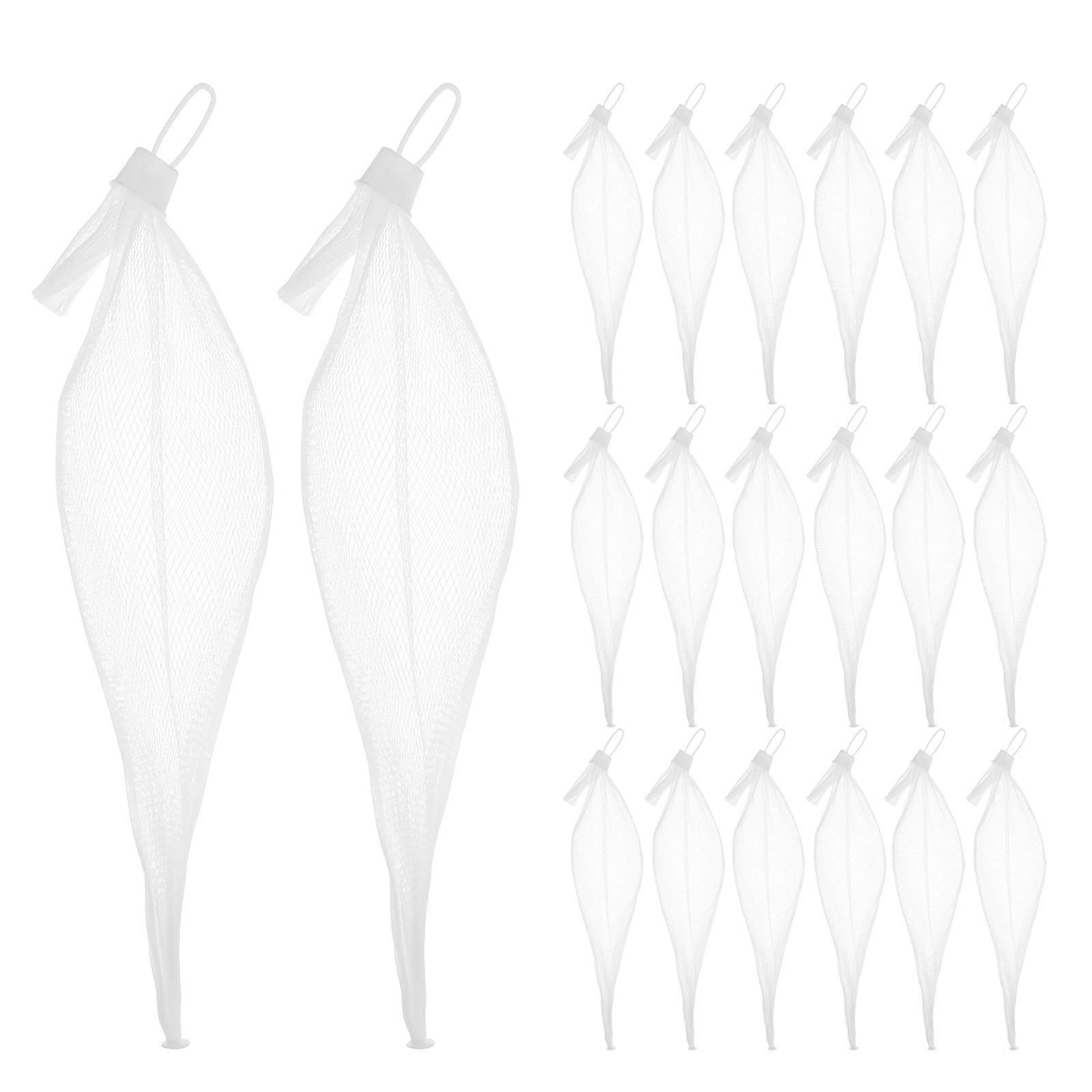 Storage Mesh Bag Egg Mesh Bags for Storage Use 300Pcs White Reusable