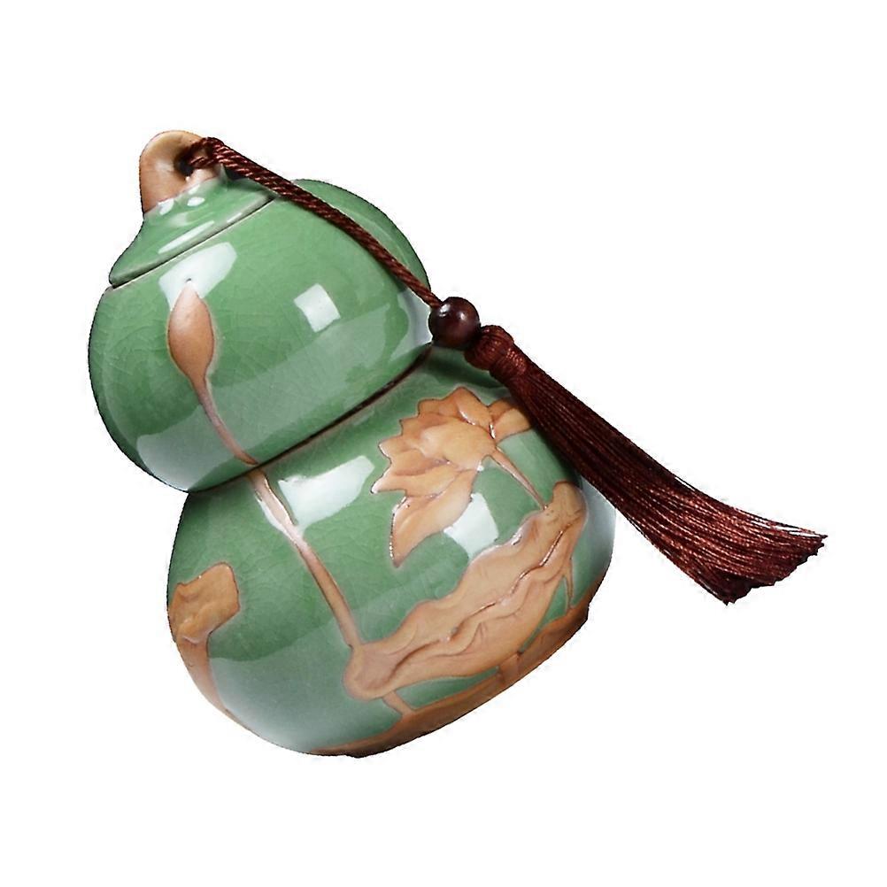 Tea-leaf Sealed Jar Ceramic Dust-proof Holder For Home Storage 1pc