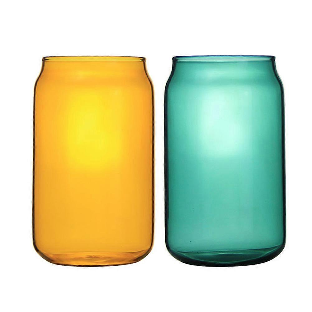 Creative Glass Beverage Cup for Water Use 4Pcs Assorted Color