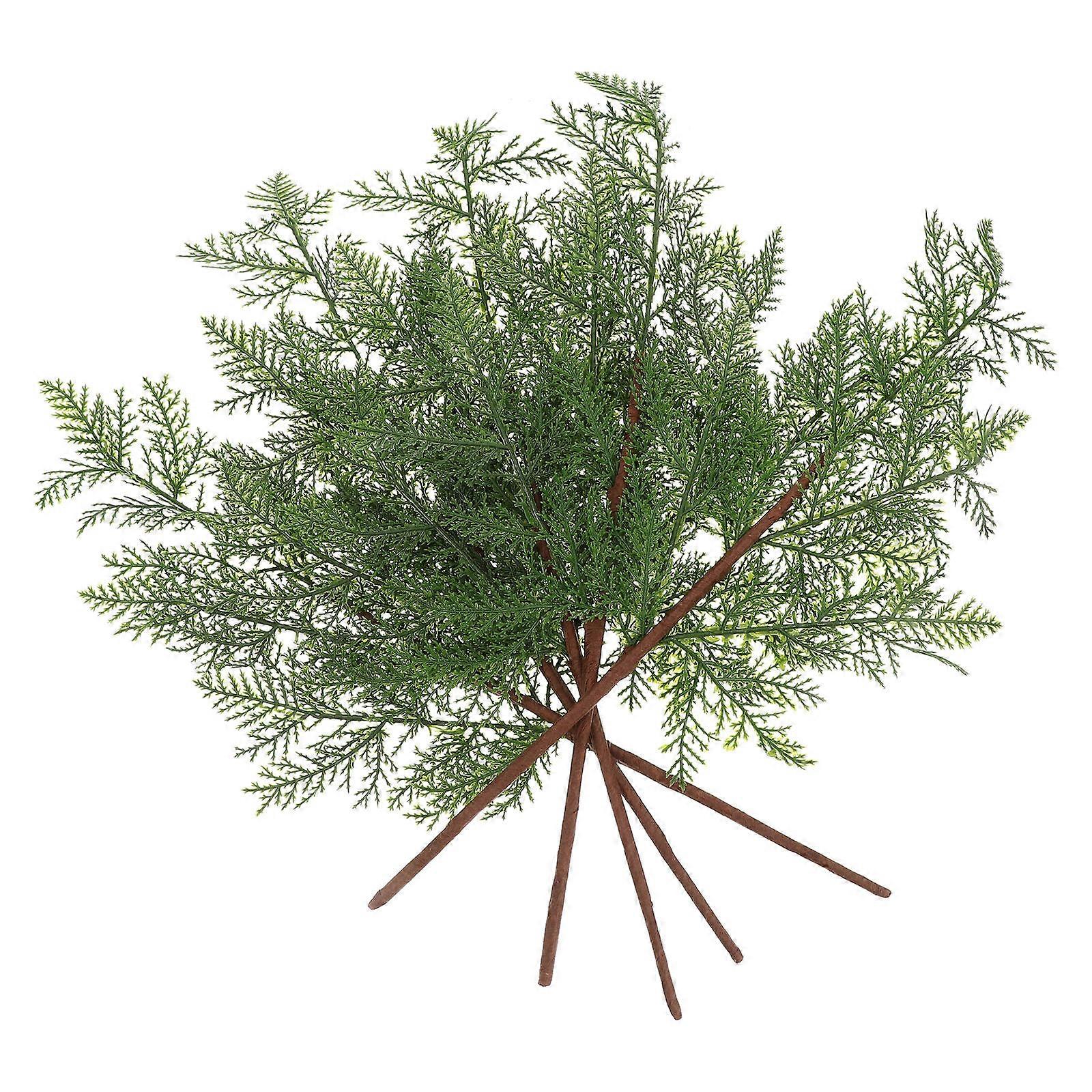 Artificial Cypress 15Pcs Green Branches for Decoration with Lifelike Appearance