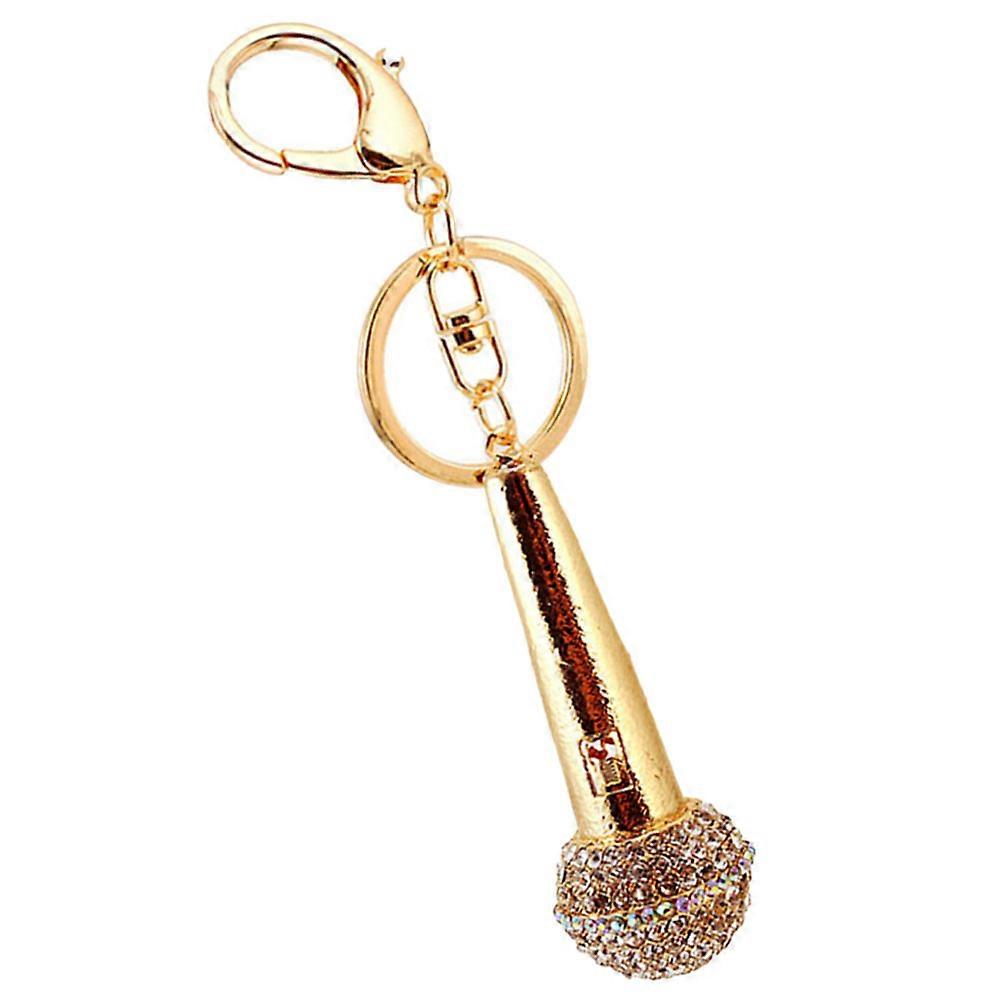 Unique Microphone Shape Keychain Ornament Designed For Daily Use And Gifting With Creative Decor 2Pcs