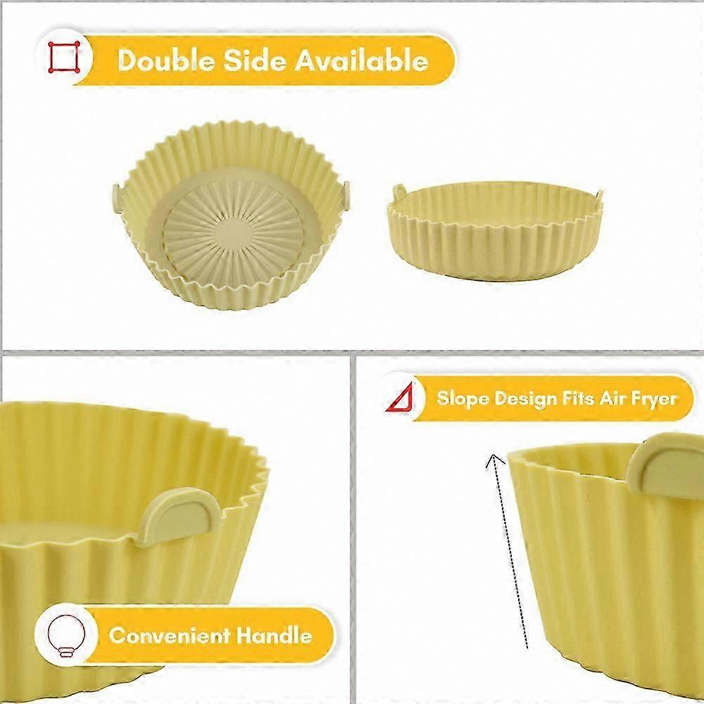 Reusable Silicone Air Fryer Liner, 16.5cm, Heat Resistant, Non-Stick, Blue