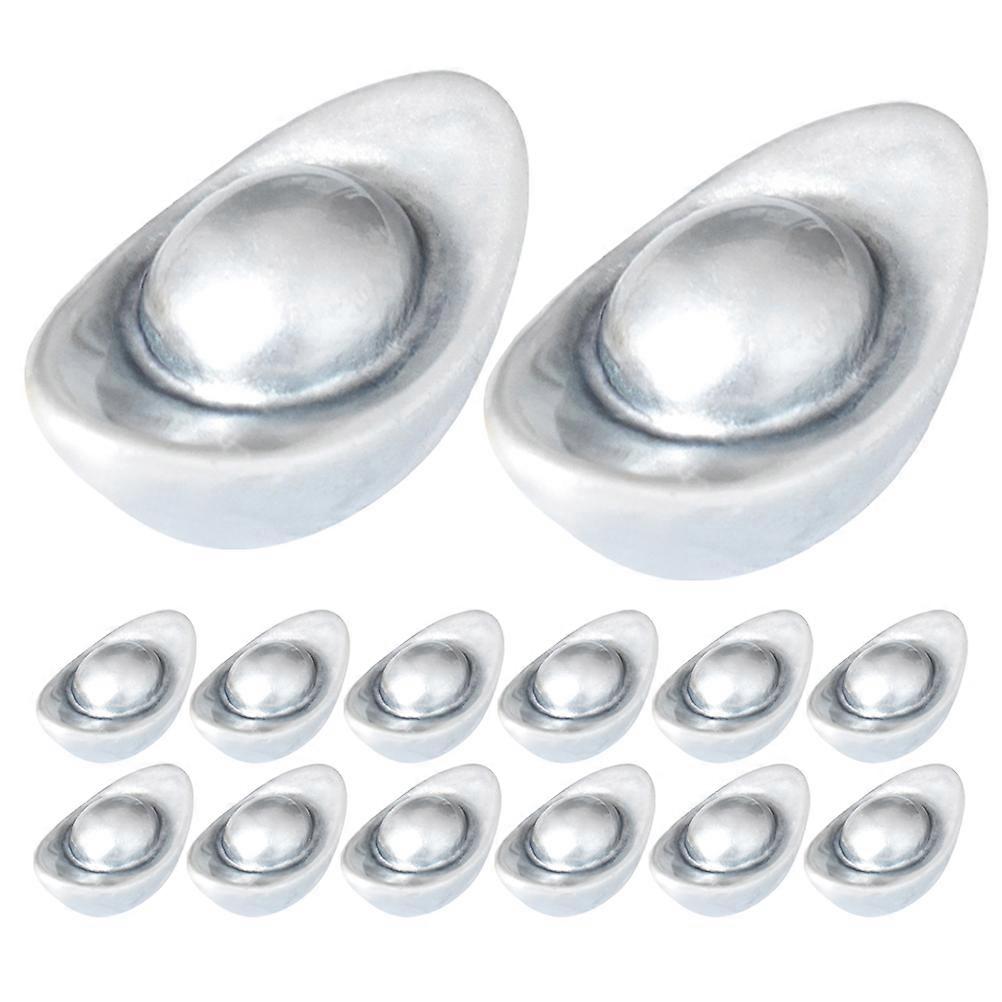 Silver Resin Miniature Ingot Decorations for Craft 40Pcs Statue Set