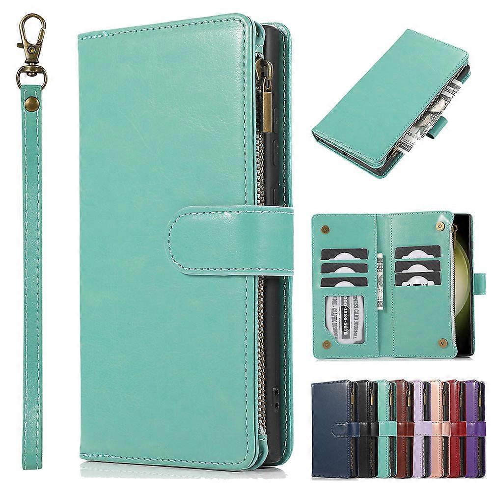 Zipper Wallet Leather Case for iPhone 16e 16 15 14 13 12 11 Pro XS Max XR X 8 7 Plus SE Luxury Flip Card Slot Stand Phone Cover