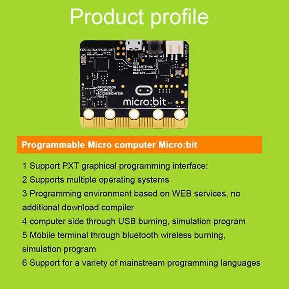 Microbit Go Start Kit DIY Projects Programmable Learning Development Board with Protective Shell
