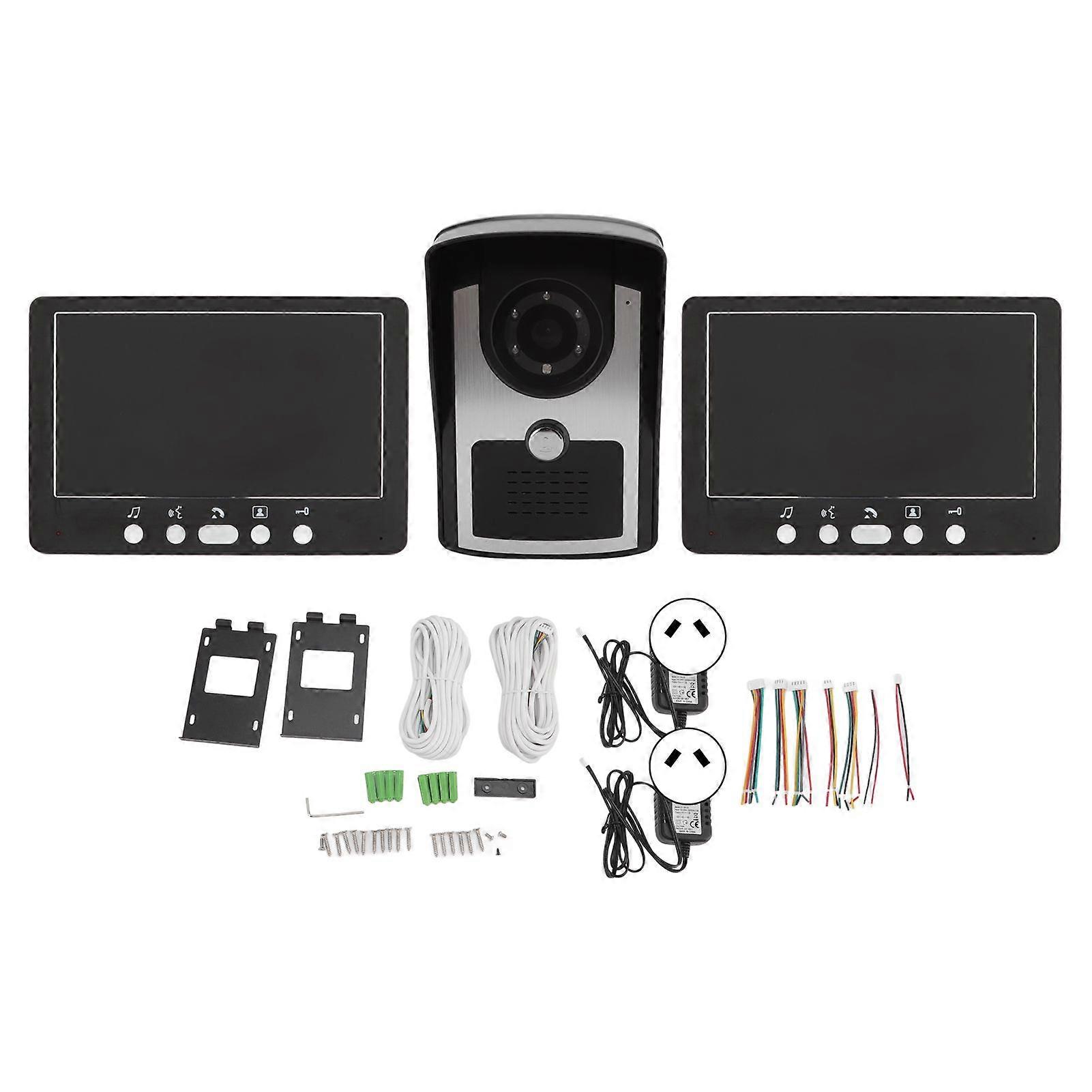 Smart Video Door Phone Doorbell Intercom System Camera Doorbell with LCD Screen Wired AU