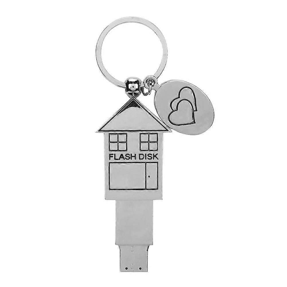16G Mini Portable Key Chain House Shape USB U Disk for Windows Vista/7/10/Mac