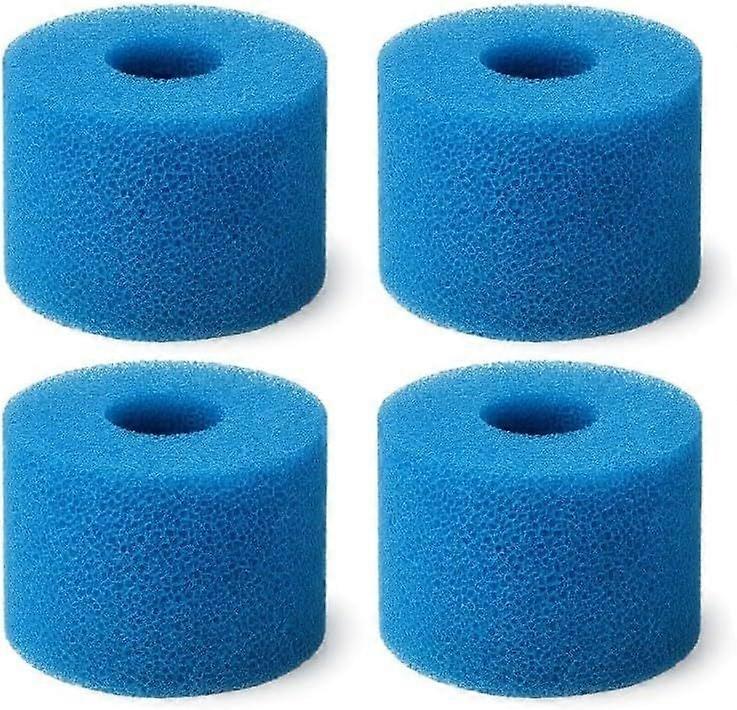 Foam Spa Filter, Blue, Sponge Material, Four, 10.8*7.3cm