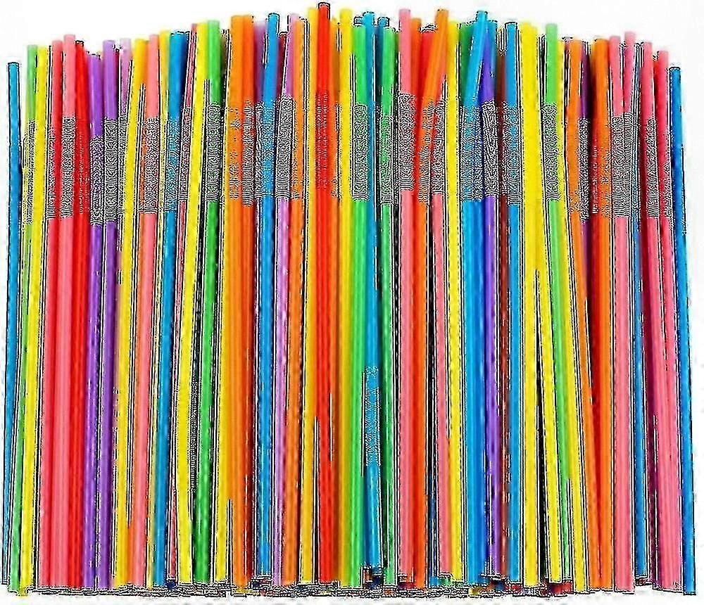 500 Count Assorted Color Bendable Drinking Straws, BPA-Free Flexible Disposable Straws for Everyday Beverages