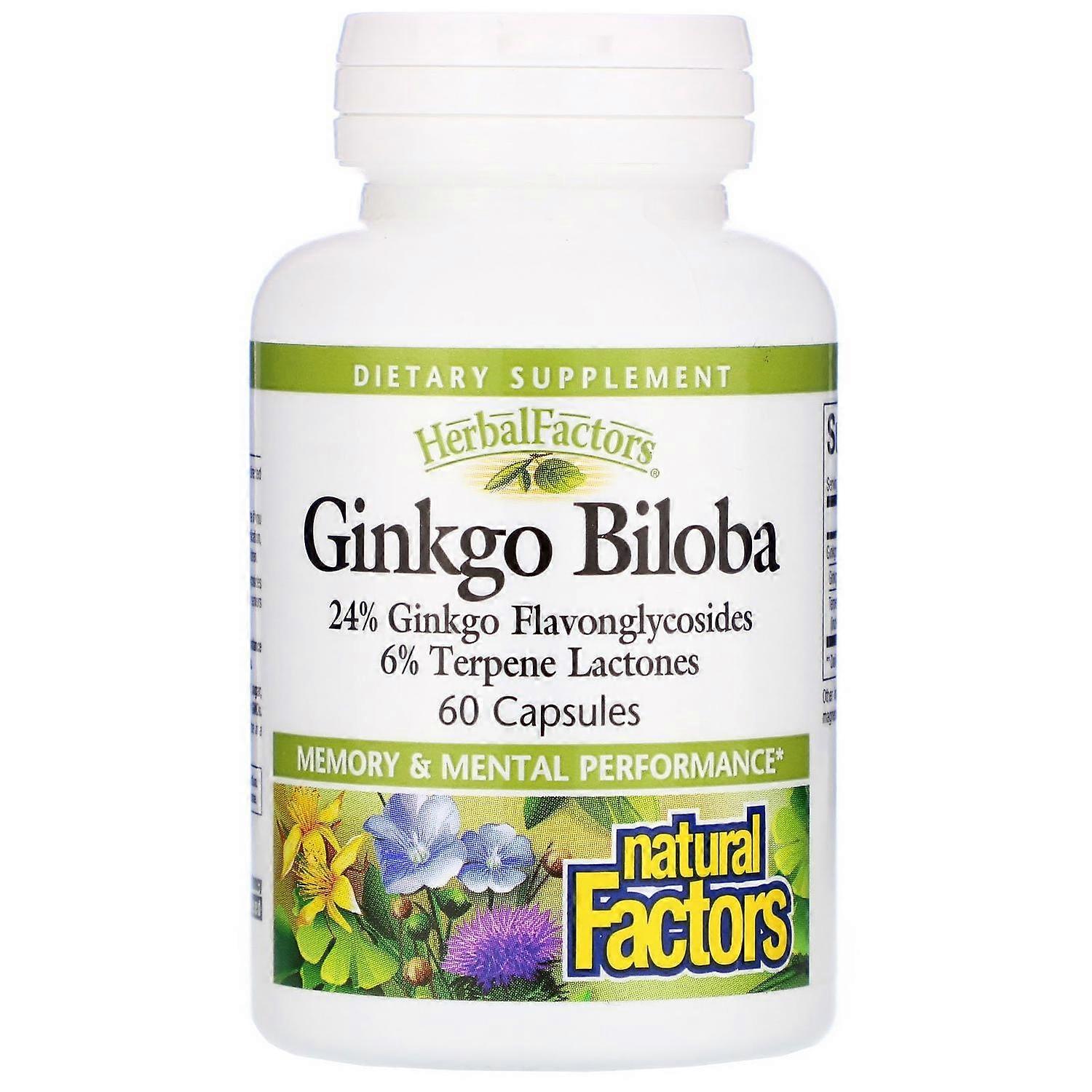 Natural Factors, Ginkgo Biloba, 60 Capsules