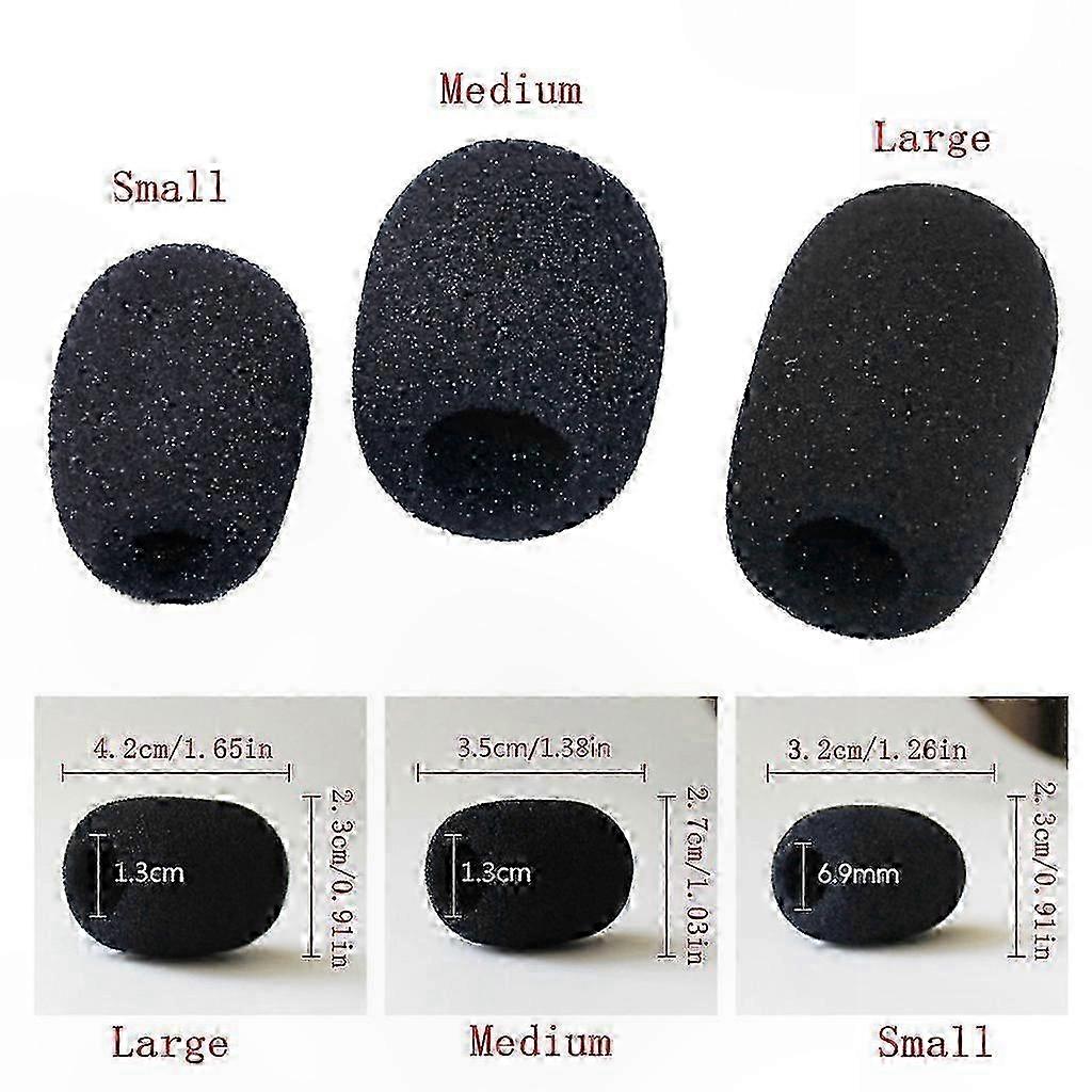 10-Pack Foam Covers for Gooseneck Microphones, Protective Mic Windscreens for Meetings