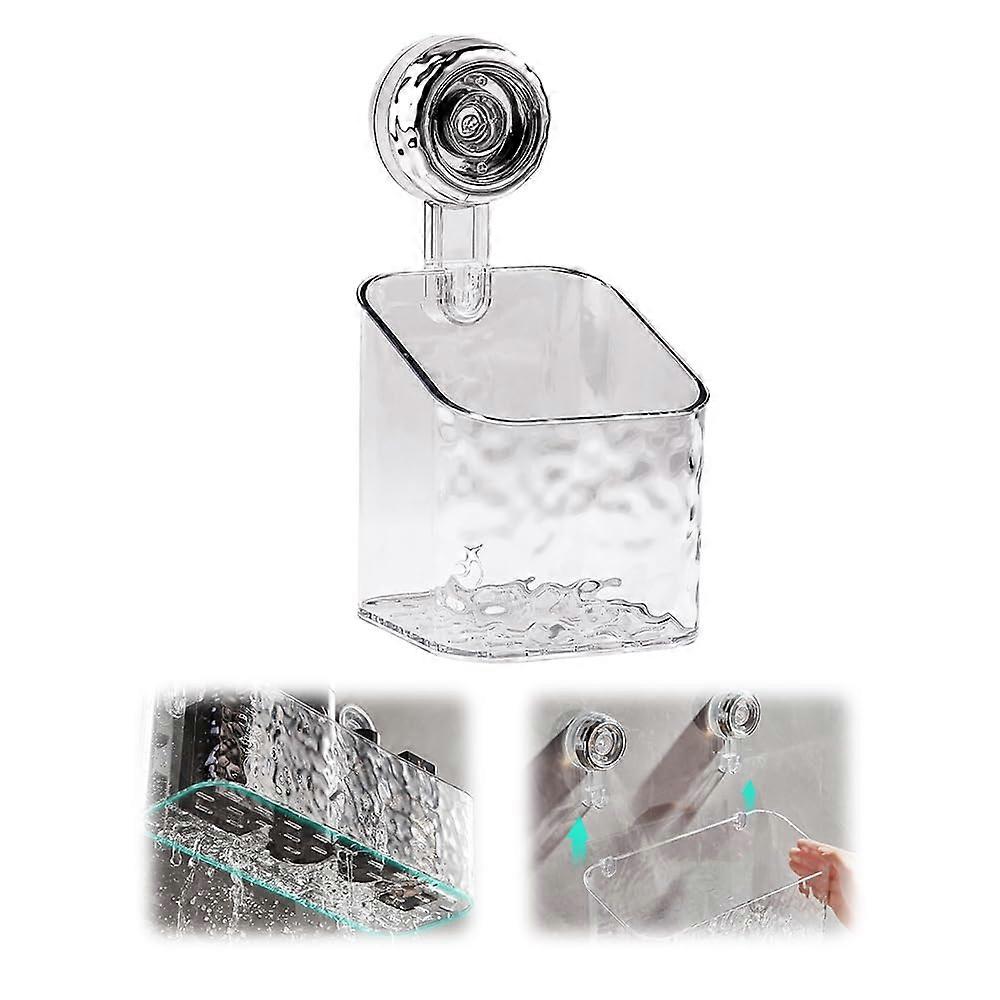 Shower Caddy Removable Waterproof Bathroom Shelf 2025 Model Transparent White Small For Shampoo Razors Soap