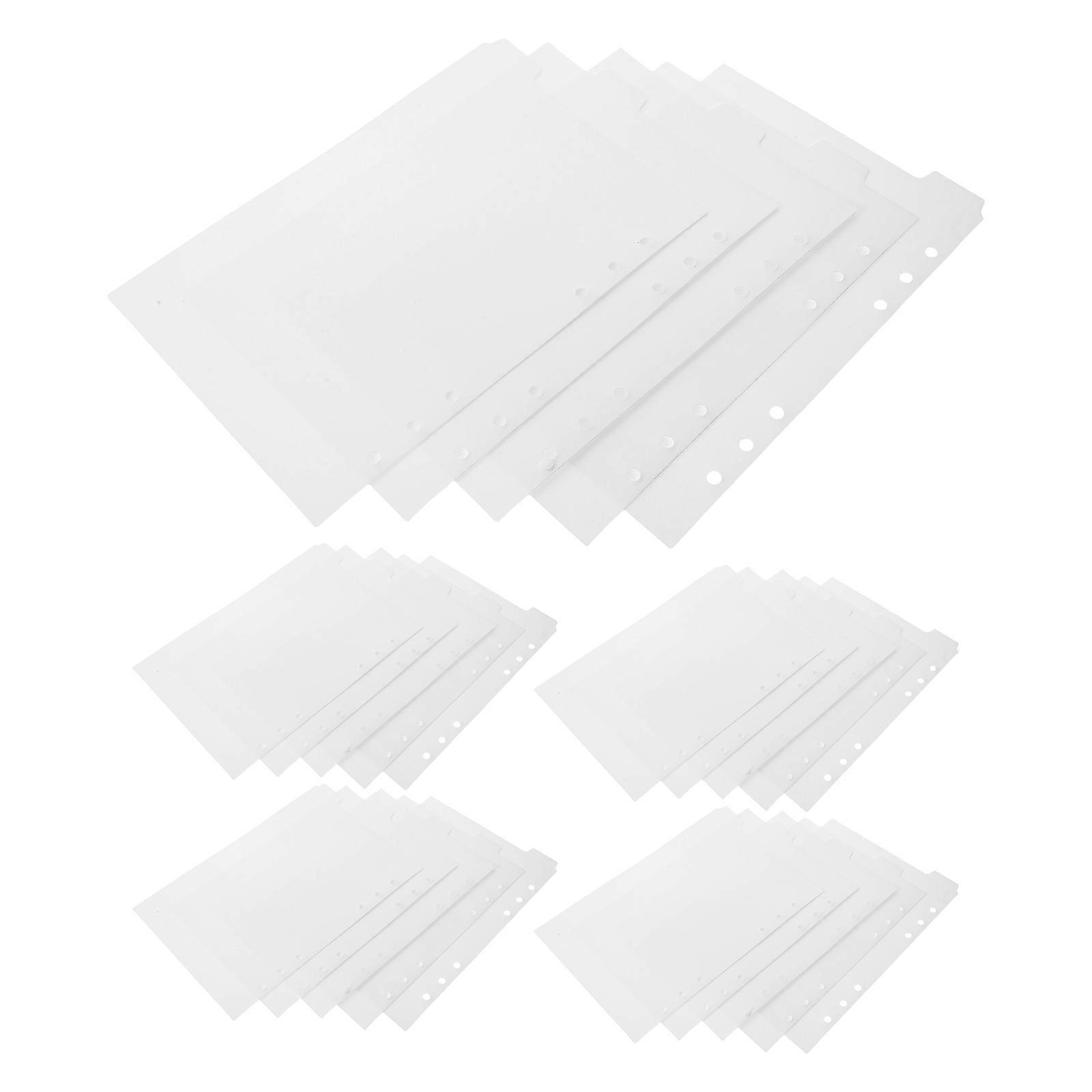 White Binder Dividers with Removable Tabs for Daily Use 25Pcs