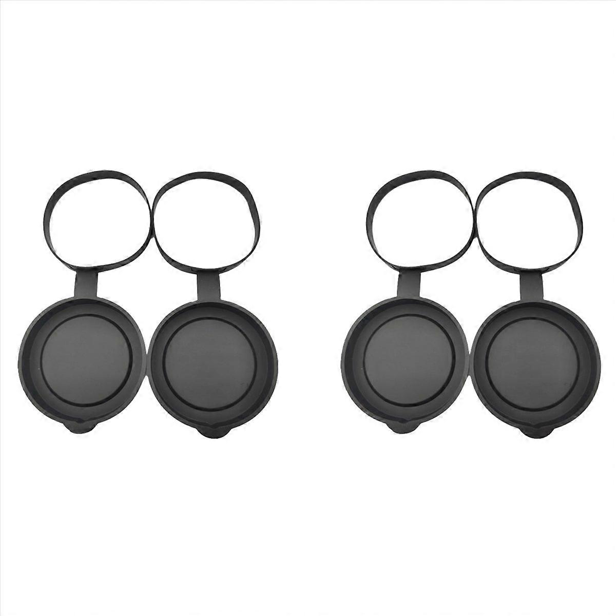 2 Pieces Binoculars Protective Rubber Objective Lens Cap Binocular Best Protect