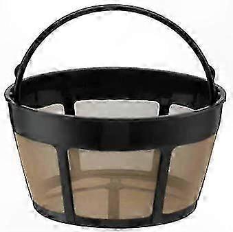 Reusable Coffee Filter for 8-12 Cup Basket, Compatible with Hamilton Beach Coffee Makers and Brewers, Replacement Gold Tone Filter - B