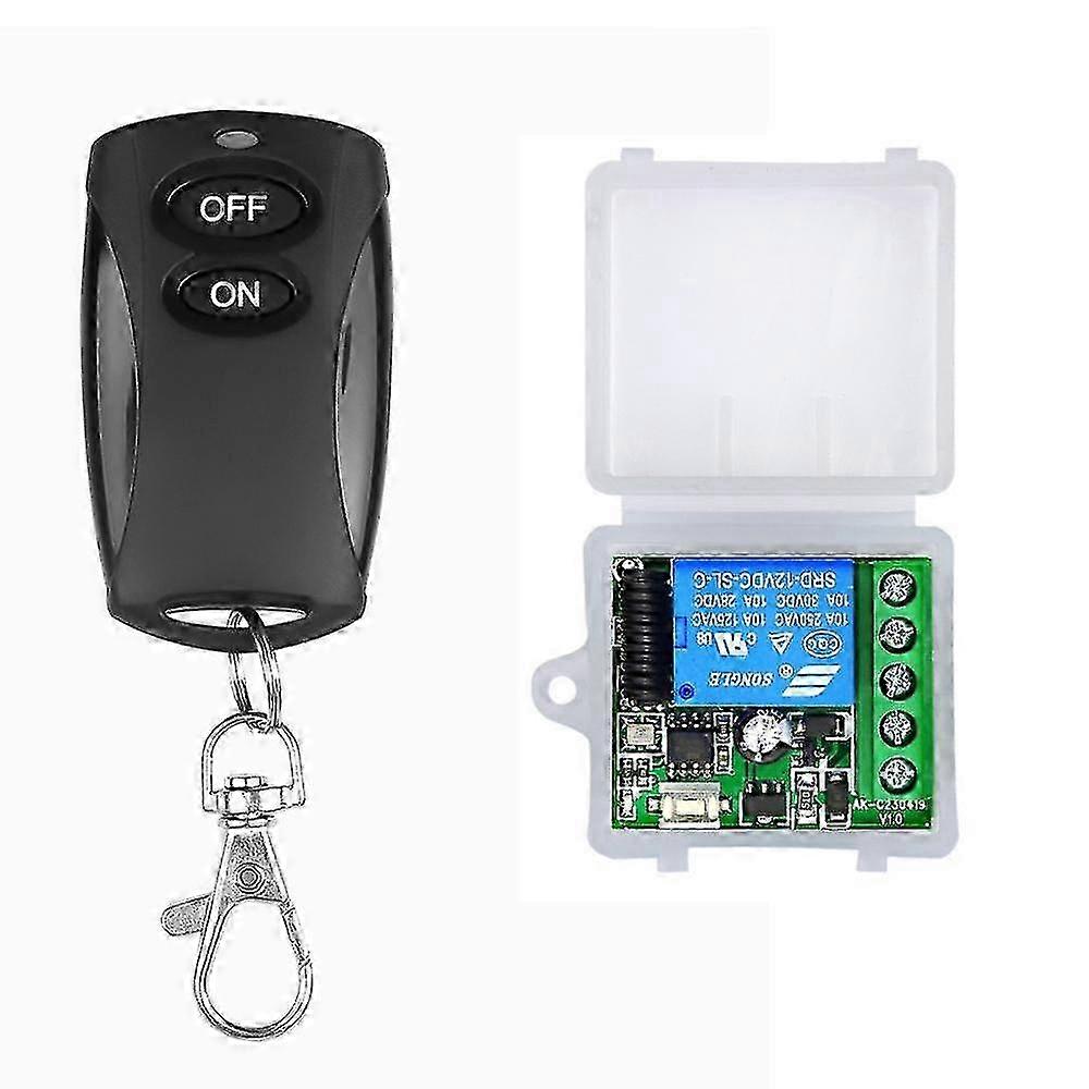 433Mhz DIY Wireless Remote Control Switch DC12V 10A 1 CH Relay Module+RF Transmitter Remote Control for Garage Curtain Lamp Home Appliance miao8