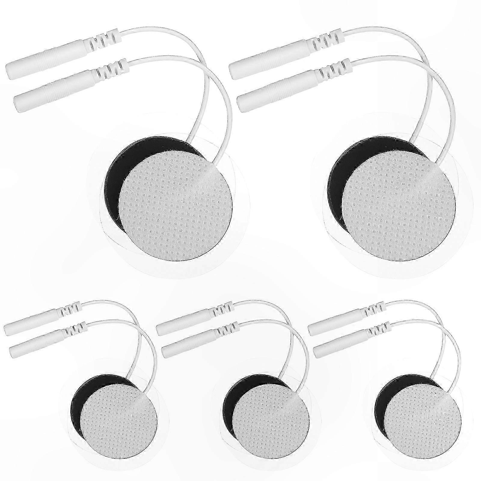 10 Pcs Professional Electrode Pads, Round Massage Pads for Multi-Function Silicone Therapy