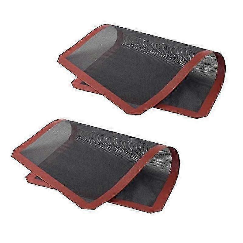 2 stk silikon bakematteplater, non-stick ovnsforing, perforert nettingpute for bakevarer