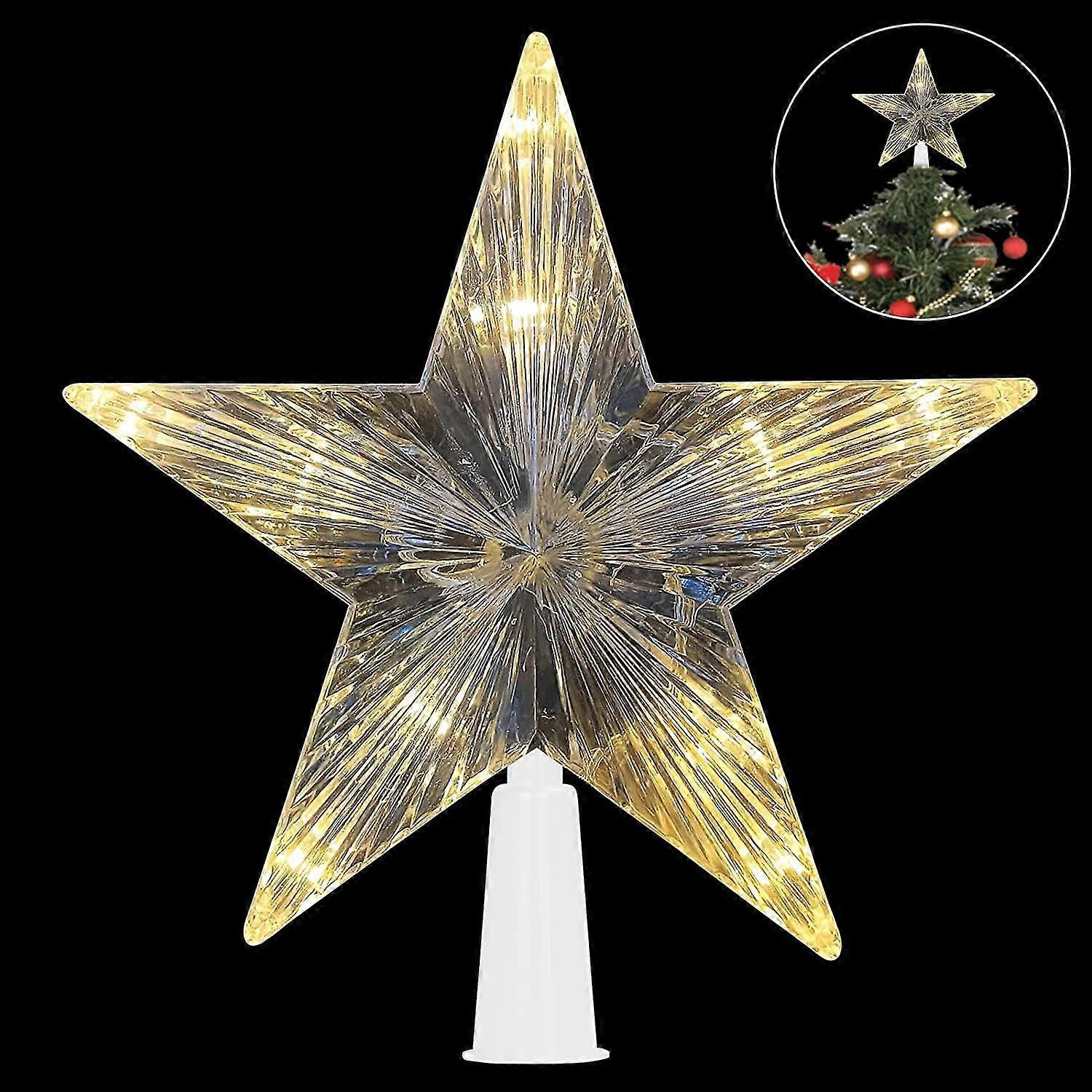 Christmas Tree Topper With Led 16x18cm(warm White)