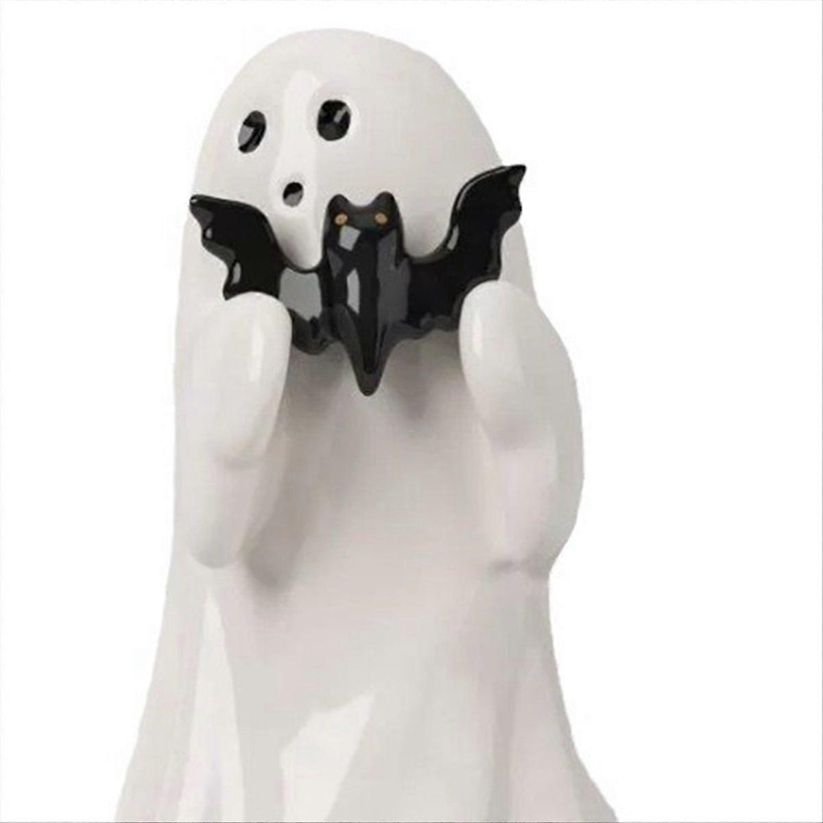 Halloween Ghost Sculpture Figurine, Bat Ghost