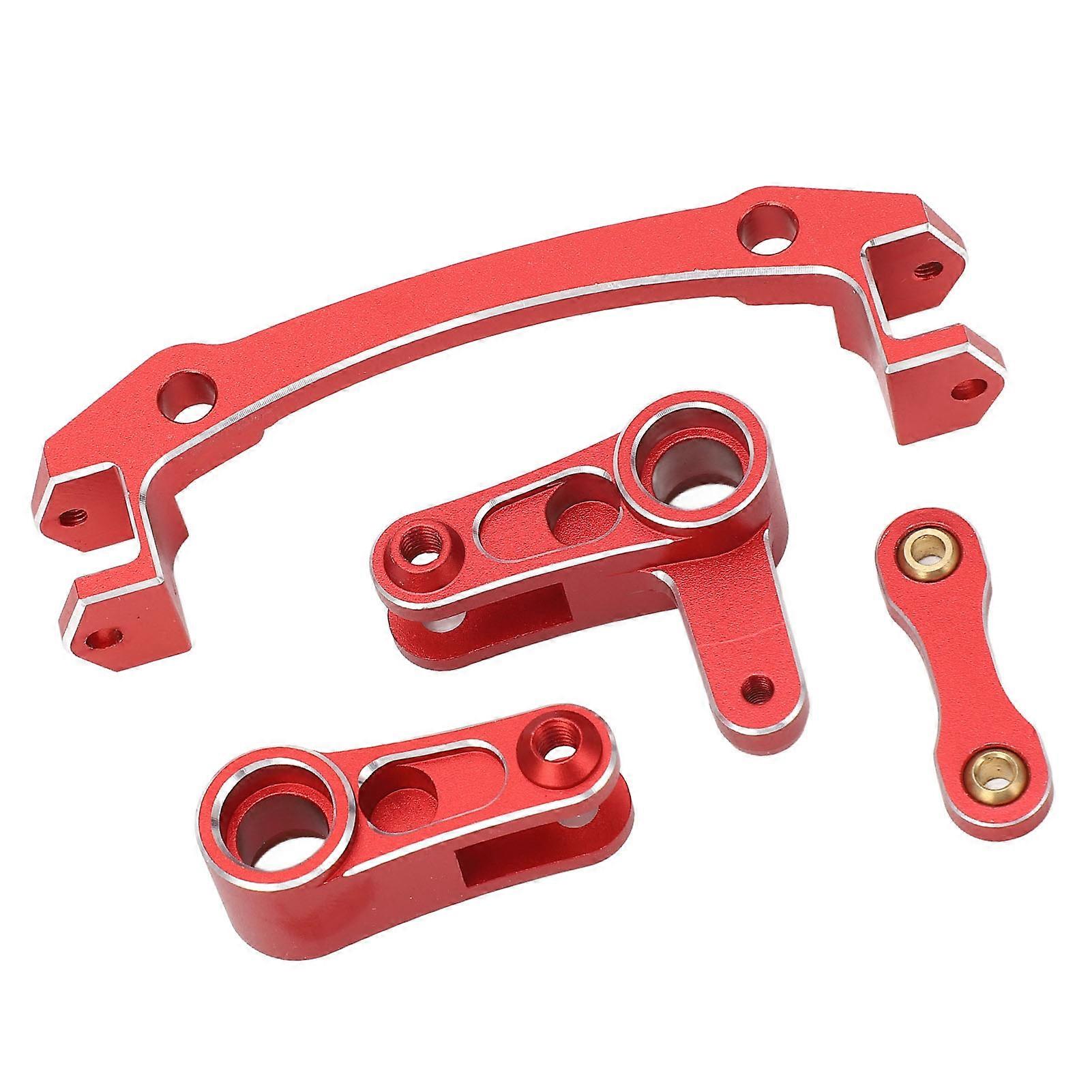 RC Steering Bellcrank Servo Saver Aluminium Alloy Improved Performance Steering Bell Crank for ARRMA 1/8 Mojave 4X4 4S BLX RC Car Red 