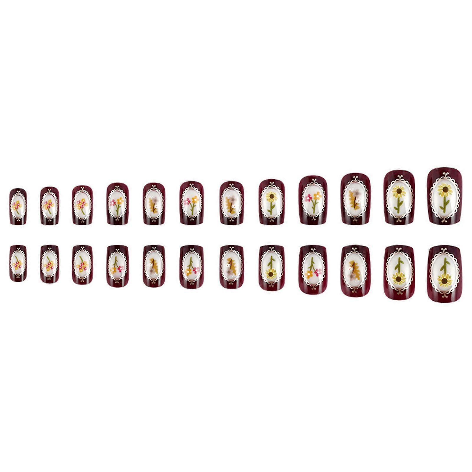 Fyrkantiga nageltips · Lösnaglar · Limmade · Nagelfix · Press-on-nagel · Konstgjorda lösnaglar för kvinnor och flickor · Gåvor · Flerfärgade